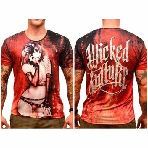 Mens Printed Round Neck Short Sleeve T-Shirt