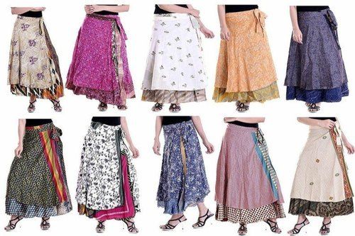 Indian vintage silk Long wrap skirt women beach Bohemian skirts at Rs  150/piece | Wrap Around Skirts in Jaipur | ID: 25382528888