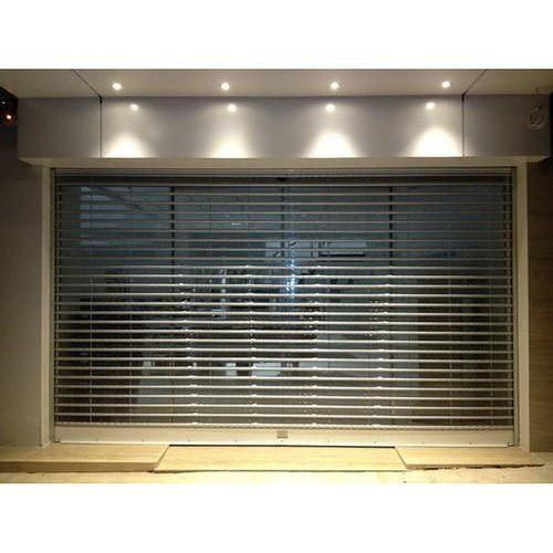 Grey Full Height Transparent Rolling Shutter