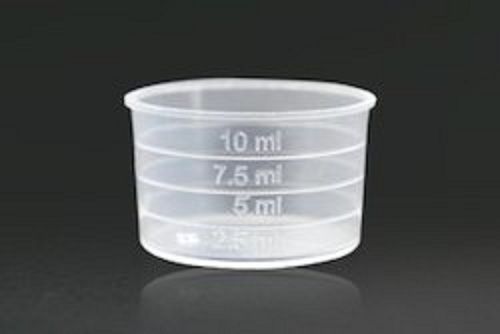 10 ML Clear Plastic PP Pharma Medicine Measuring Cup