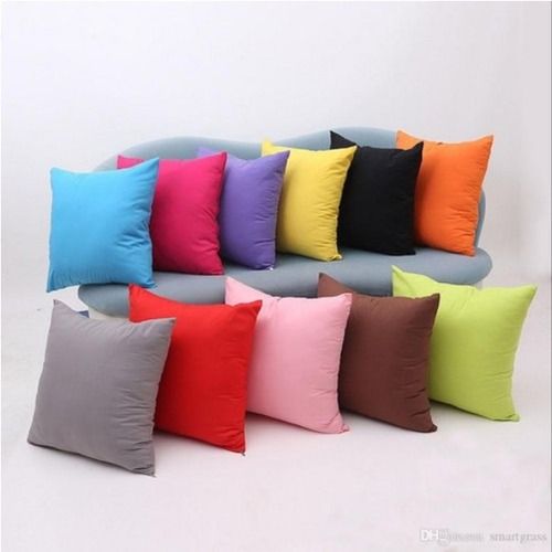 Colour Plain Square Cushion Cover