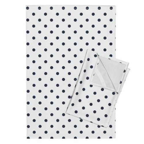 Dot Printed White Cotton Kitchen Towel