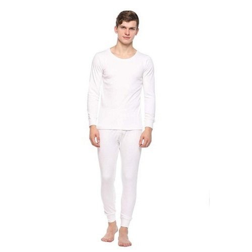 Plain Mens White Slim Fit Winter Soft Thermal Inner Wear Set at Best Price  in Ludhiana