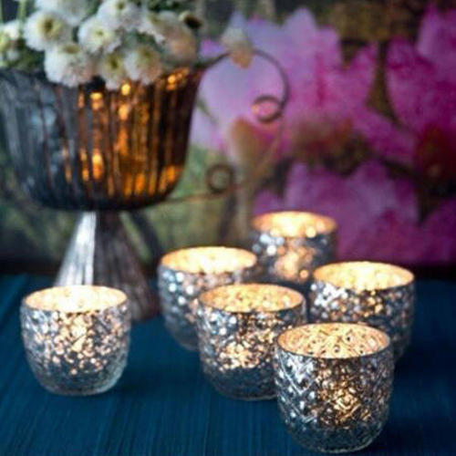 Polishing Silver Votive T Light Candle Holder