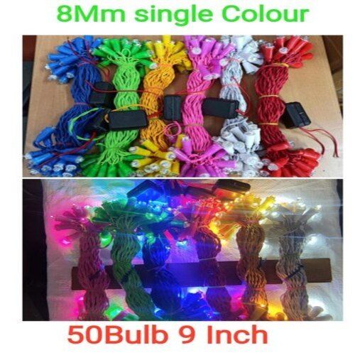 Ac Powered 8 Mm Single Color 50 Bulb Led Toran Input Voltage: 220 Volt (V)