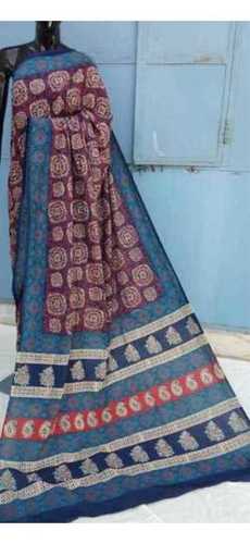 Any Color Ladies Designer Ajrakh Saree