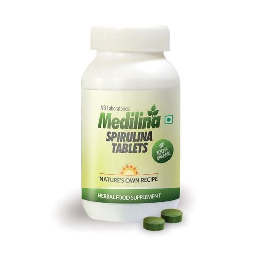 Herbal Medicine Medilina Organic Spirulina Tablets - 120 (500 Mg Each)