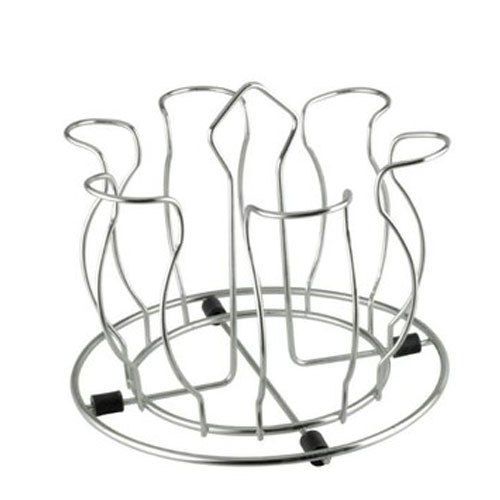 Durable Kamal Shaped With 4 Stand Stainless Steel Glass Stand