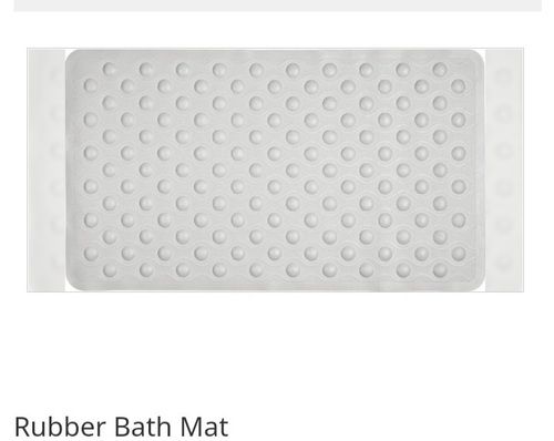 Fine Finished White Rubber Bath Mat