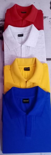Knitmax Corporate Collar T-Shirts - Cotton Blend Size L/XL/XXL Multi-Color | O-Neck Printed Pattern Short Sleeves Unisex