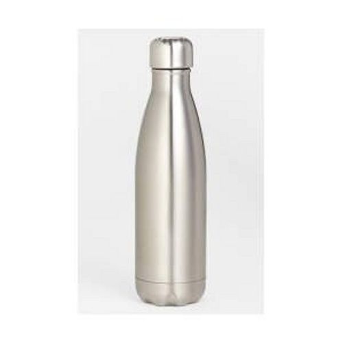 Travel Friendly Hot Cold Silver Insulated Steel Water Bottle