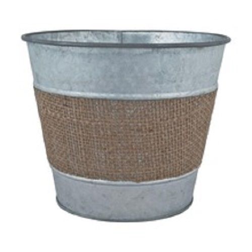 Various Colors Are Available Wide Space Galvanized Wall Planter Pot