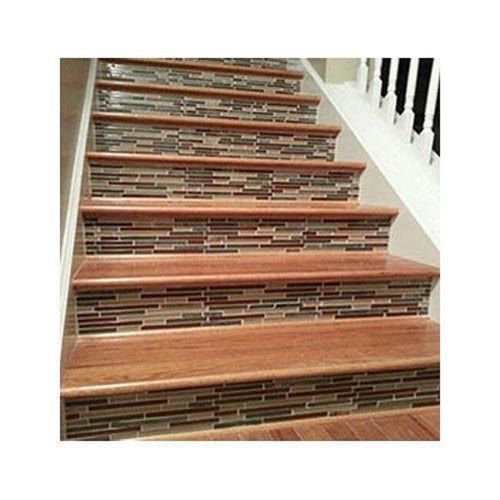 Square 60X60 Cm Matte Brown Stair Step Ceramic Floor Tile