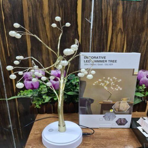 Battery Powered Cool White Lighting Color Pearl Led Lights Bonsai Tree