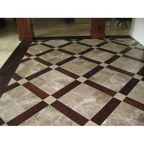 Square Brown 600X600 Mm Mosaic Interior Ceramic Floor Tiles