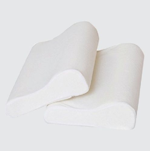 Cervical Pillow, Plain Pattern, Trusted Quality, Machine Made, Rectangle Shape, Comfortable To Use, Soft Texture, Adjustable, Breathable, White Color, Standard Size