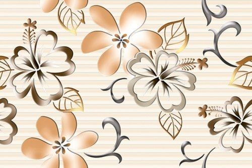 Digital Printed Ivory Floral Ceramic Interior Wall Tiles