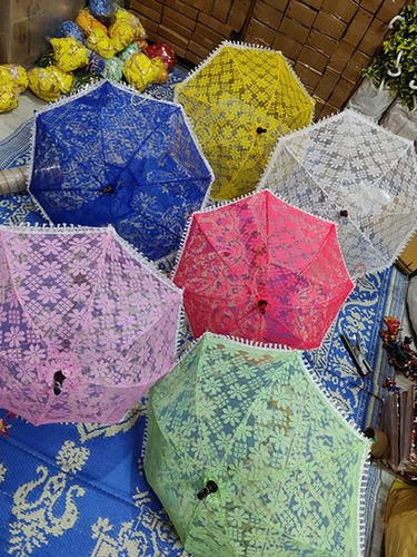 Embroided Two Fold Umbrella