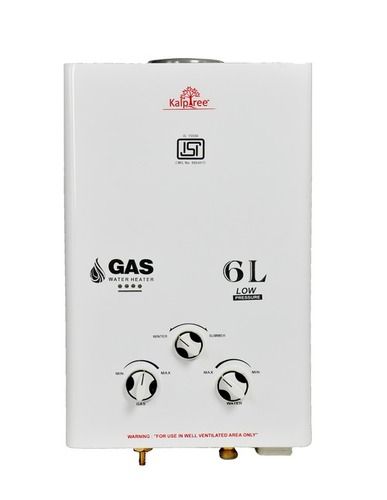 Kalptree 6Lt Gas Geyser 800grm Heat Exchange (White)