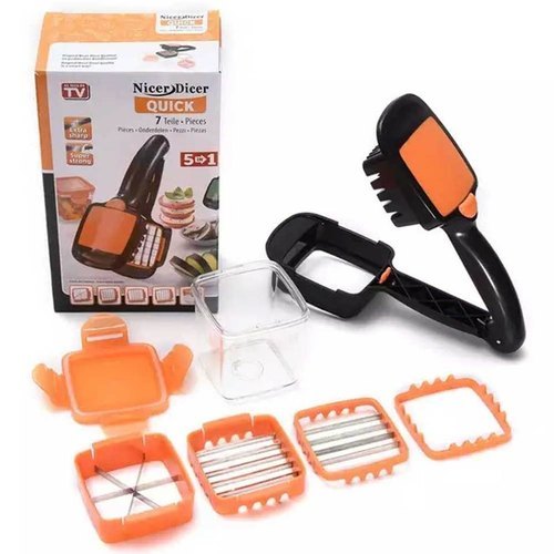 Kitchen And Home Use Manual Type Fruit And Vegetable Dicer Cum 5 In 1 Chopper 