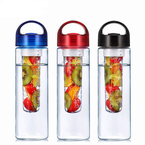 Precisely Made 200 Ml Capacity Multicolor Fruit Infusing Water Bottle