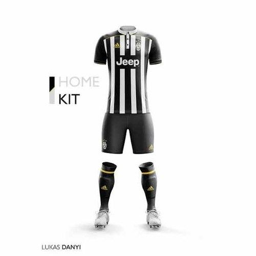 Printed Black and White Football Jersey and Short Set