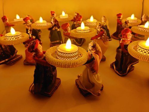 Punjabi Dolls Puppet T Light Candle Holders