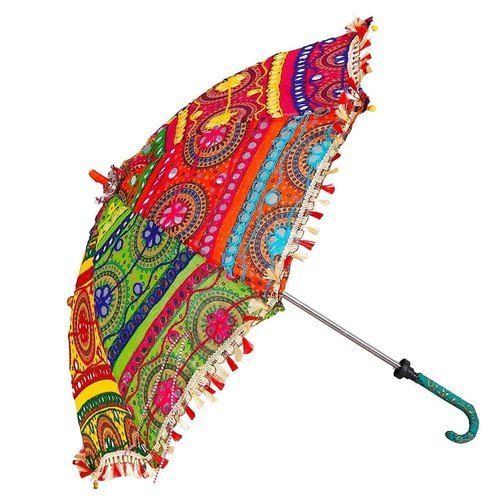 Rajasthani Embroidery Two Fold Umbrella