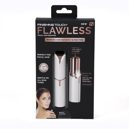 Stainless Steel And Plastic Made Flawless Brand Electric Female Facial Trimmer