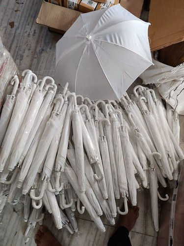 White Two Fold Umbrella