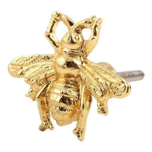 Stainless Steel Decorative Golden Bee Drawer Knob