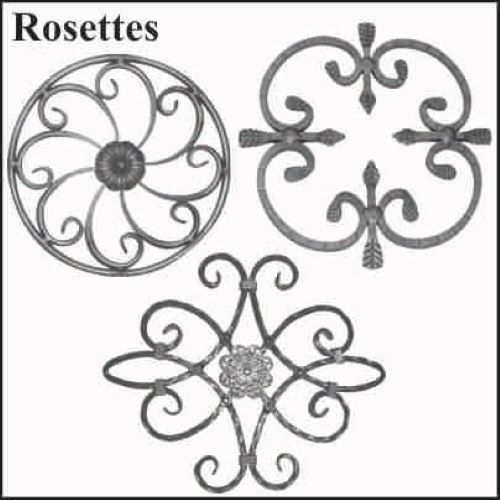 Durable Lovable Wrought Iron Rosettes