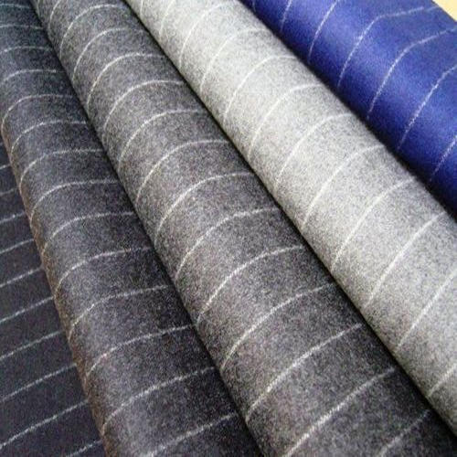 Available In Many Different Colors Stripes Suiting Fabric, Stripes Pattern, Woven Technics, A Grade Quality, Attractive Look, Soft Texture, Skin Friendly, Resist Tearing, Width : 57-58, Size : 6.3 Mtr