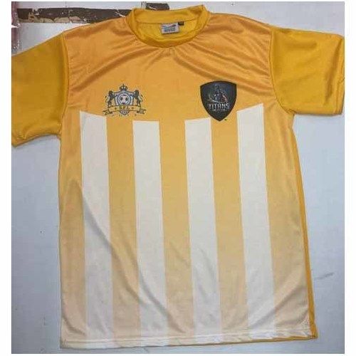 Yellow Polyester Football Sublimation T-Shirt