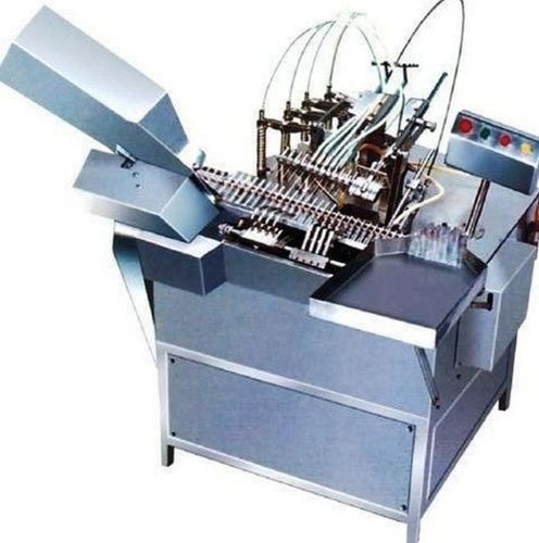 Silver Automatic 8 Head Pharma Ampoule Filling And Sealing Machine