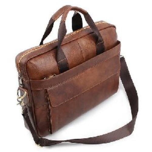 Designer Brown Leather Laptop Bag