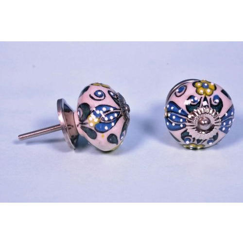 Multicolor Hand Painted Ceramic Door Knobs