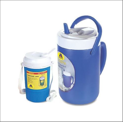 Round Plastic Blue Color Jug 2 Pcs Set