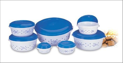 Various Colors Are Available Polished Round Plastic Tiffin Set