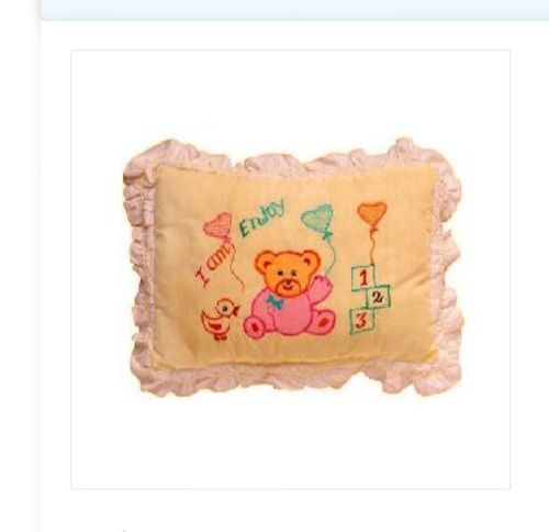 Various Printed Pattern Yellow Color Baby Cotton Pillow