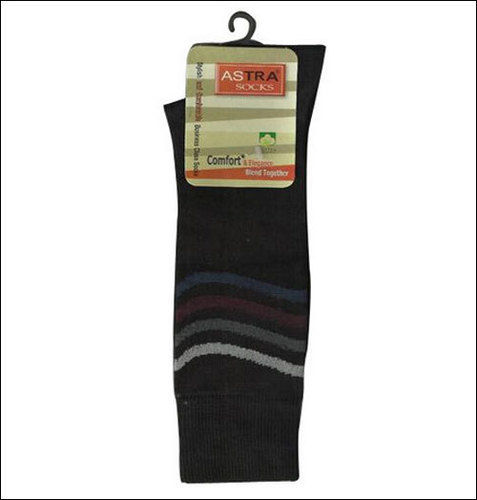 School Black Striped Stretchable Socks