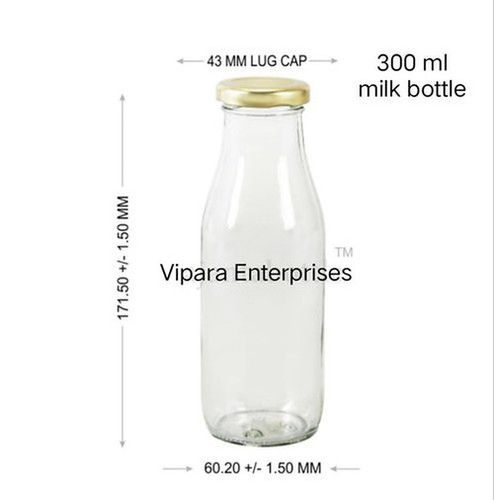 Glass Milk Bottle (300 Ml)