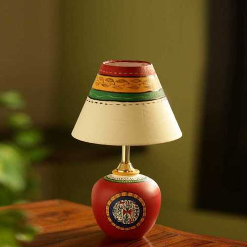 Polished Handicraft Wooden Designer Lamp