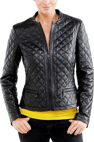 Lambskin Leather Biker Jacket - Black, Sizes M to XXL | Modern Handcrafted Design for Adults