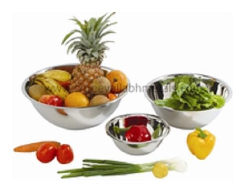 Silver Stainless Steel Deep Mixing Bowls Without Lid