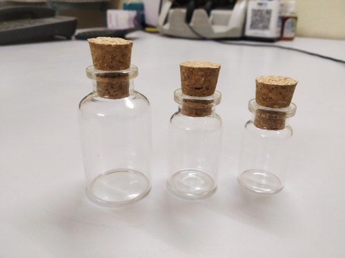 Transparent Glass Bottle With Cork