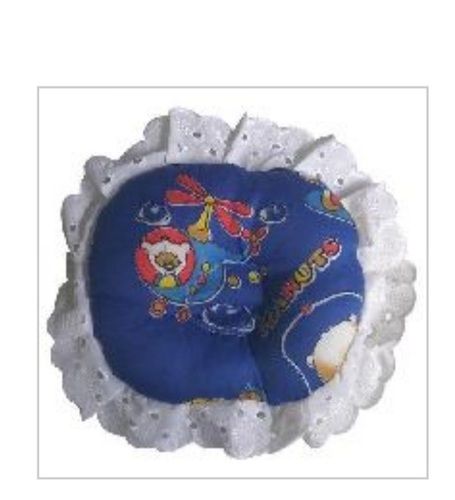 Round Shape Blue Color Baby Pillow