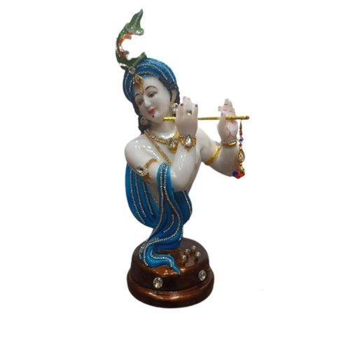 Handmade Decorative Marble Krishna Statue - 25 Inch Height , Elegant Look, Easy to Clean, Eco Friendly, Durable Finish