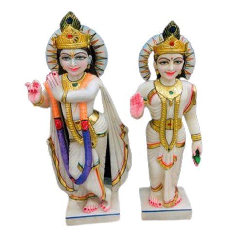 Easy To Clean Marble Laxmi Narayan Statue (36 Inch)