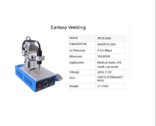 Off White & Blue Ear Loop Punching Machine, High Quality, Hard Texture, Highly Efficient, Powerful Performance, Maximum Utility, Environment Friendly, Robust Design